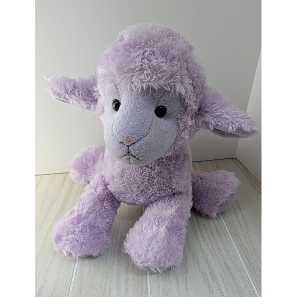 RUSS Baba Plush Lamb Purple Shaggy Swirled Fur Stuffed Animal Toy